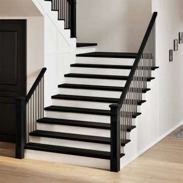 Dark Brown Stair Treads - Solid Oak Wood - 2 Pcs 120x30cm