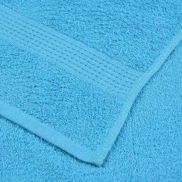 Turquoise Hand Towels 4 pcs - 100% Cotton, 50x100 cm