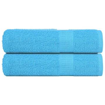 Turquoise Bath Towels - 2 pcs | 100% Cotton | 100x150 cm