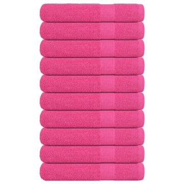 10 Pink Sauna Towels - 80x200 cm, 100% Cotton - Hipomarket