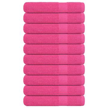 10 Pcs Pink Towels 100x200 cm - 100% Cotton | HipoMarket