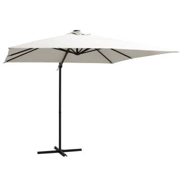 Cantilever Umbrella with LED Lights - 250x250 cm Sand