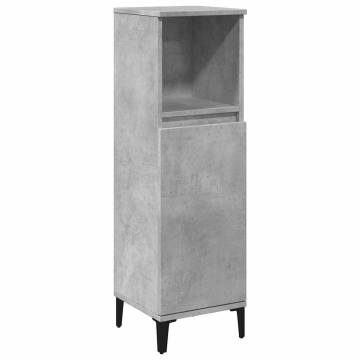 Concrete Grey Bathroom Cabinet 30x30x100 cm - Durable Design