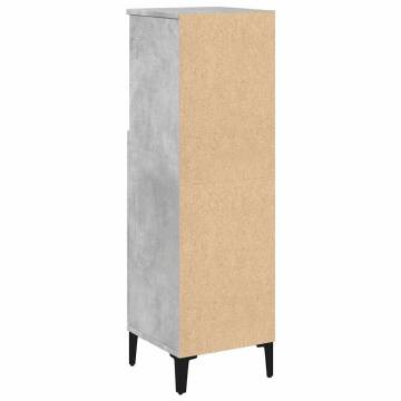 Concrete Grey Bathroom Cabinet 30x30x100 cm - Durable Design