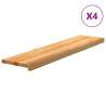 Light Brown Oak Stair Treads - 4 pcs | Hipomarket