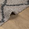 Shaggy Rug PAMPLONA - High Pile Beige and Anthracite 300x400 cm