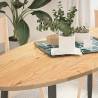  Table Top 140x60x2 cm Solid Wood Oak Oval Colour natural Size 140 x 60 x 2 cm Quantity in Package 1 