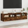 TV Wall Cabinets 2 pcs Smoked Oak 60x30x30 cm Engineered Wood Colour smoked oak Quantity in Package 2 Width 60 cm 