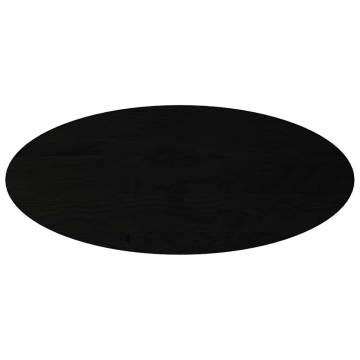 Dark Brown Solid Wood Oak Table Top - 140x60 cm Oval Shape