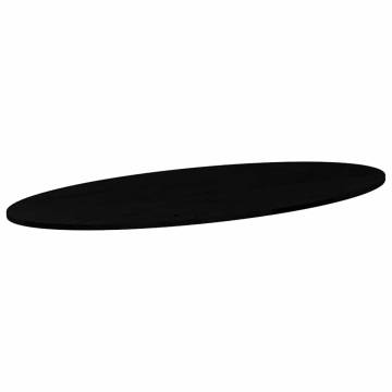 Dark Brown Solid Wood Oak Table Top - 140x60 cm Oval Shape