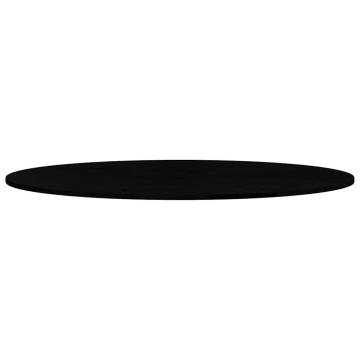 Dark Brown Solid Wood Oak Table Top - 140x60 cm Oval Shape