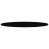 Dark Brown Solid Wood Oak Table Top - 140x60 cm Oval Shape