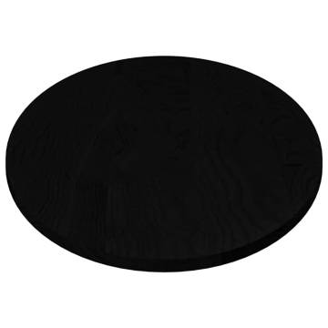 Dark Brown Solid Wood Oak Table Top - 140x60 cm Oval Shape