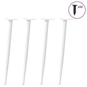 Conical Coffee Table Legs - White Steel (72-73 cm) - 4 pcs