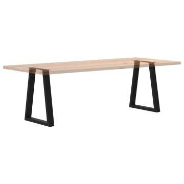 Stylish V-Shape Coffee Table Legs - 50x(72-73) cm Black Steel