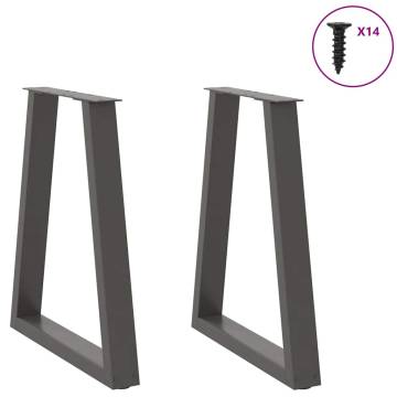 V-Shape Coffee Table Legs - Anthracite Steel (50x72-73 cm)