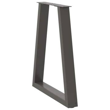 V-Shape Coffee Table Legs - Anthracite Steel (50x72-73 cm)