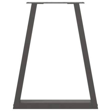 V-Shape Coffee Table Legs - Anthracite Steel (50x72-73 cm)