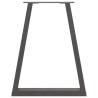 V-Shape Coffee Table Legs - Anthracite Steel (50x72-73 cm)