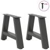 A-Shaped Coffee Table Legs (Anthracite) - Durable Steel Design