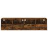 Stylish Smoked Oak TV Wall Cabinets - Set of 2 | HIPO Market