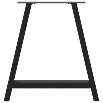 A-Shaped Coffee Table Legs (2 pcs) - Black Steel 70x(72-73) cm