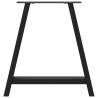 A-Shaped Coffee Table Legs (2 pcs) - Black Steel 70x(72-73) cm