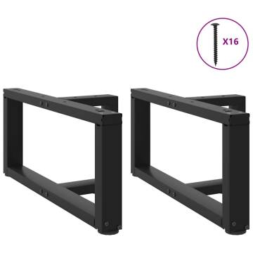 Coffee Table Legs T-Shaped - Black Steel | 2 pcs | HipoMarket