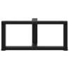 Coffee Table Legs T-Shaped - Black Steel | 2 pcs | HipoMarket