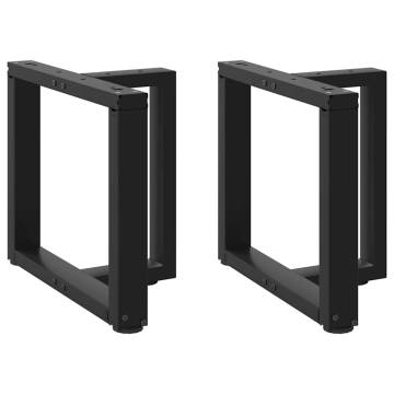 T-Shaped Coffee Table Legs - Black Steel (2 pcs) | Hipo Market