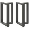 T-Shaped Dining Table Legs - 2 pcs Anthracite Steel | HipoMarket