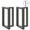 T-Shaped Dining Table Legs - 2 pcs Anthracite Steel | HipoMarket