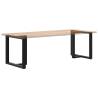 T-Shaped Dining Table Legs - Black Steel (2 pcs) | HipoMarket