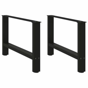 Coffee Table Legs Black - Stylish & Durable Steel 2 pcs