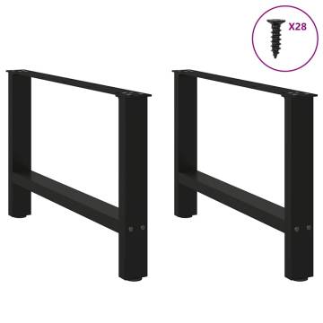 Coffee Table Legs Black - Stylish & Durable Steel 2 pcs