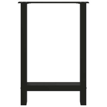 Black Coffee Table Legs - 2 pcs Steel 60x(72-73) cm