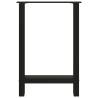 Black Coffee Table Legs - 2 pcs Steel 60x(72-73) cm