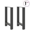 Stylish Anthracite Coffee Table Legs - 2 pcs Steel 60x(72-73) cm