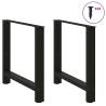 Black Coffee Table Legs - 80x(72-73)cm Steel Set of 2