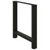 Black Coffee Table Legs - 80x(72-73)cm Steel Set of 2