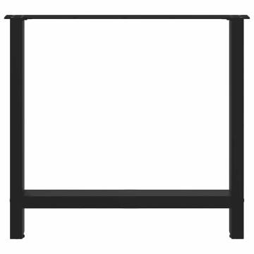 Black Coffee Table Legs - 80x(72-73)cm Steel Set of 2