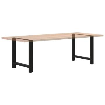 Black Coffee Table Legs - 80x(72-73)cm Steel Set of 2