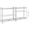 2-Layer Tyre Shelves - 2 pcs Silver | Durable Steel Storage