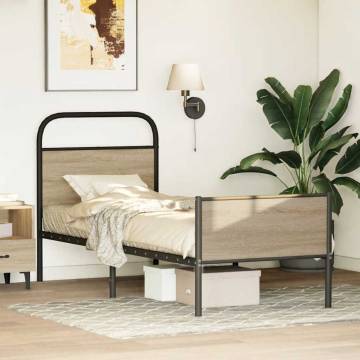 Sonoma Oak Bed Frame 80x200 cm - Elegant & Durable Design