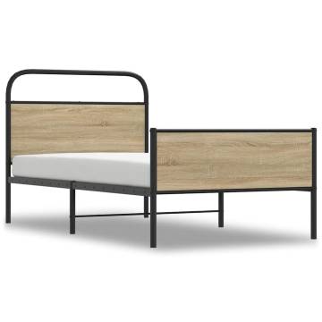 Stylish Bed Frame 107x203 cm in Sonoma Oak - Durable Design