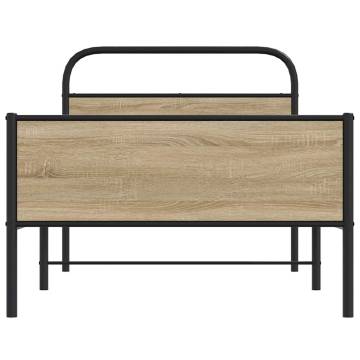 Stylish Bed Frame 107x203 cm in Sonoma Oak - Durable Design