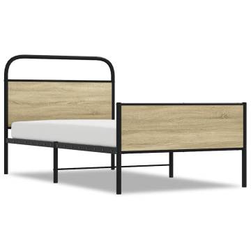 Sonoma Oak Bed Frame 90x200 cm - Sturdy & Elegant Design