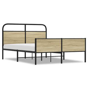 Sonoma Oak Bed Frame 135x190 cm - Classic Design