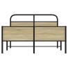 Sonoma Oak Bed Frame 135x190 cm - Classic Design