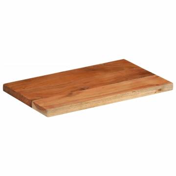 Solid Wood Acacia Table Top 50x20 cm | Rustic Charm